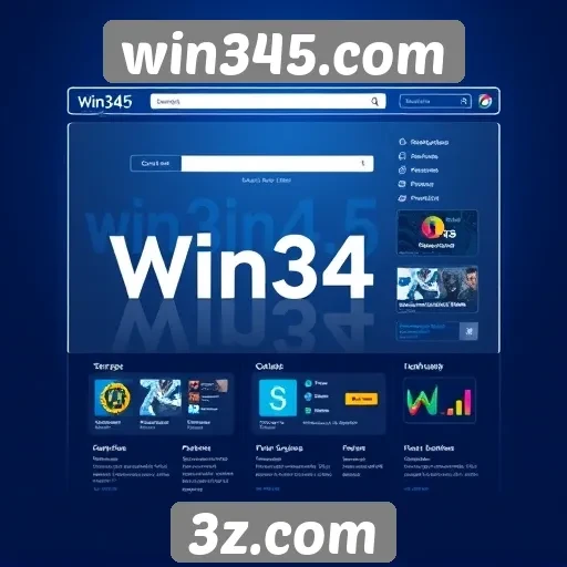 Interface do usuário do win345.com é intuitiva